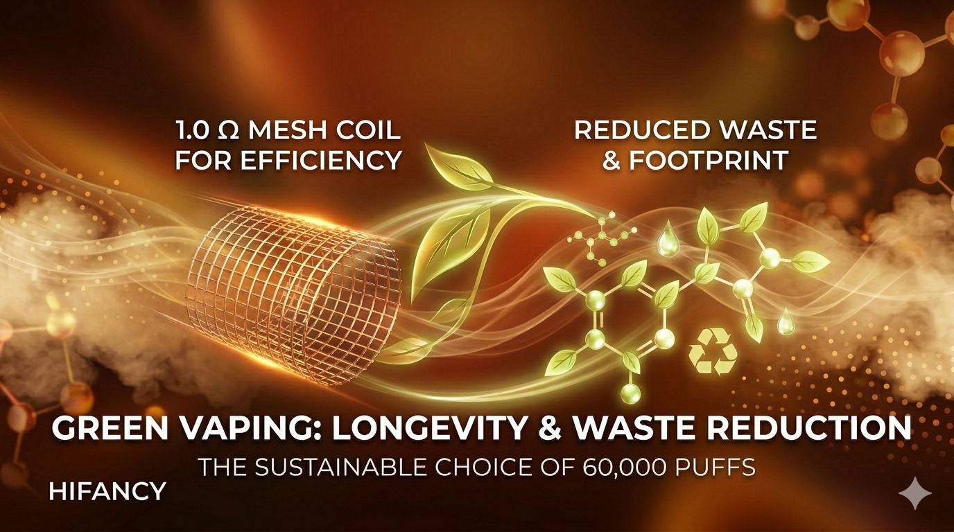 Vapeo ecológico: la durabilidad de 60.000 caladas y la reducción de residuos